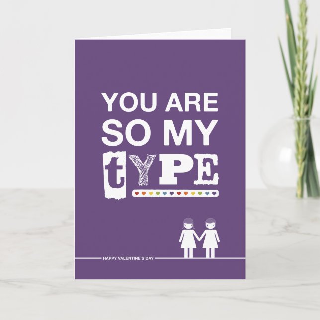 Cartes Pour Fêtes Annuelles Pas droit design Saint Valentin (Devant)