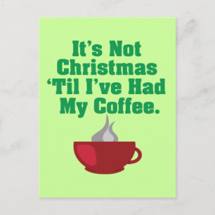 Cartes Pour Fêtes Annuelles Pas Noël Jusqu'Au Café