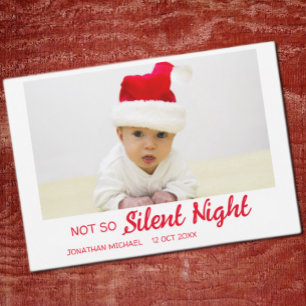 Cartes Pour Fêtes Annuelles Pas si Silent Night Baby Noël