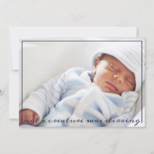 Cartes Pour Fêtes Annuelles Pas une créature était Stirring Baby Photo Noël