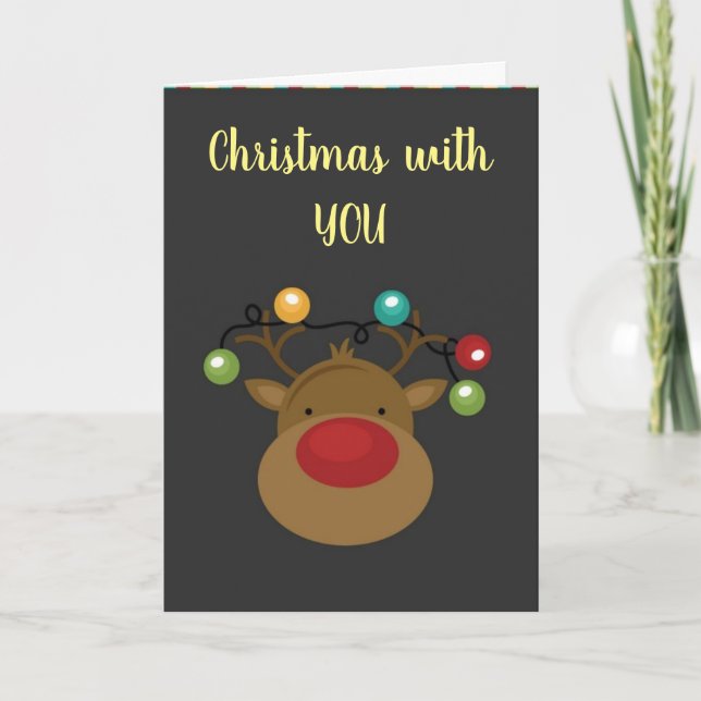 CARTES POUR FÊTES ANNUELLES PASSER NOËL AVEC *VOUS* ME RENDRE JEUNE (Devant)