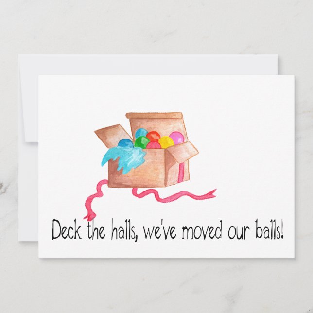 Cartes Pour Fêtes Annuelles Passez les couloirs, nous avons bougé nos couilles (Devant)