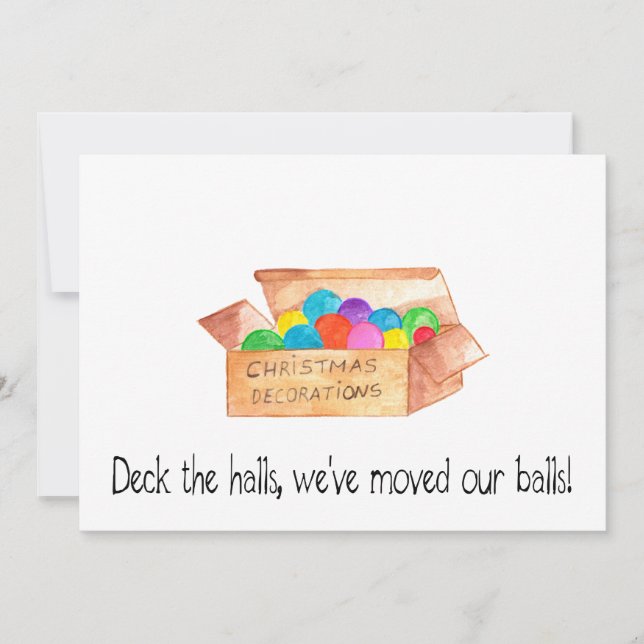 Cartes Pour Fêtes Annuelles Passez les couloirs, nous avons bougé nos couilles (Devant)