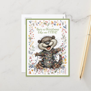 Cartes Pour Fêtes Annuelles Passez un Noël comme aucune LOUTRE !