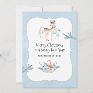 Cartes Pour Fêtes Annuelles Pastel Aquarelle Noël Photo Collage