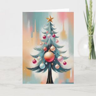 Cartes Pour Fêtes Annuelles Pastel Art Déco Noël Luxe Ornements fantaisistes