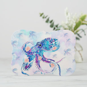 Cartes Pour Fêtes Annuelles pastel de poulpe en rêve