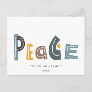 Cartes Pour Fêtes Annuelles Pastel Scandi Jaune Gris Texte Paix Noël