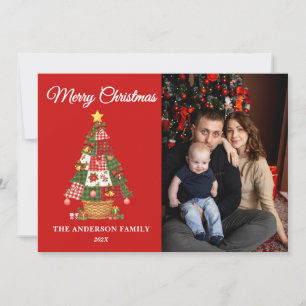 Cartes Pour Fêtes Annuelles Patchwork sapin de Noël Photo