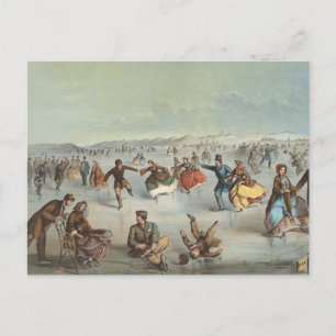 Cartes Pour Fêtes Annuelles Patinage à Central Park, New York
