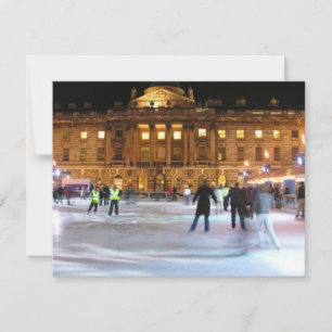 Cartes Pour Fêtes Annuelles Patinage sur glace de Noël