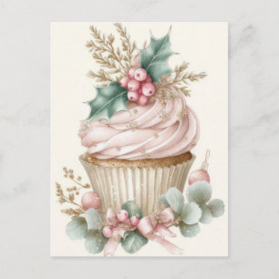 Cartes Pour Fêtes Annuelles Pâtisserie festive et élégante de Noël au pastel