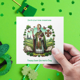 Cartes Pour Fêtes Annuelles Patrimoine irlandais : Evêque traditionnel Saint P