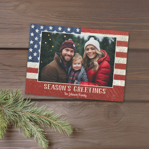 Cartes Pour Fêtes Annuelles Patriotic Christmas 1 photo American Flag