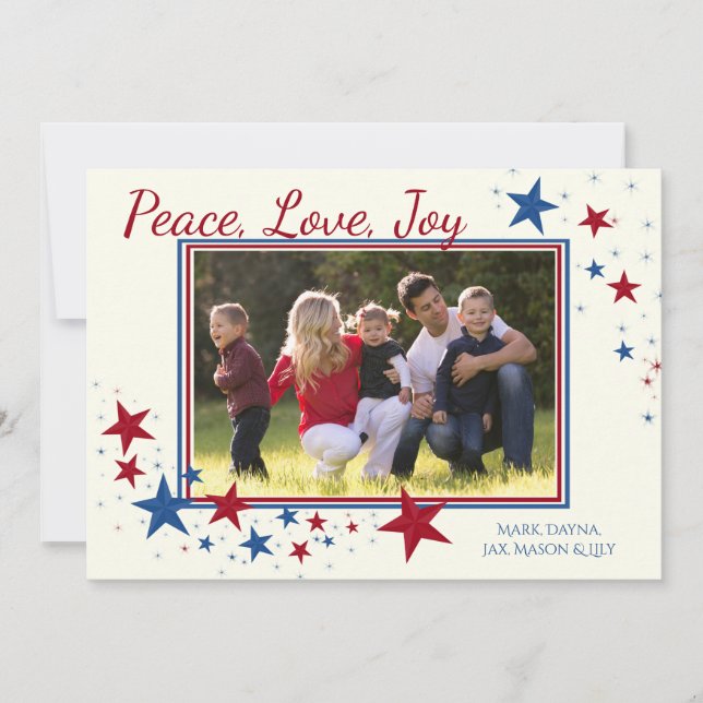 Cartes Pour Fêtes Annuelles Patriotic Holiday Stars Photo (Devant)