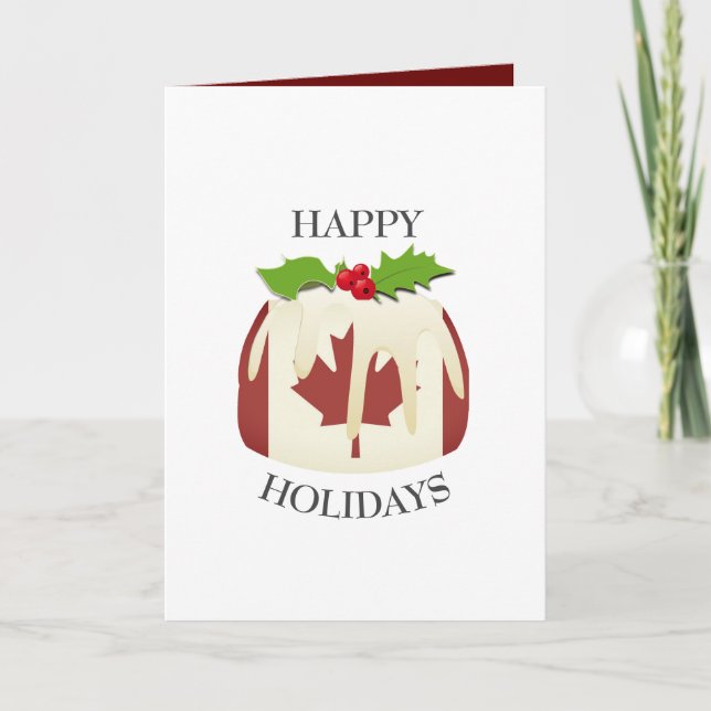 Cartes Pour Fêtes Annuelles Patriotique | CANADA | Pudding de Noël (Devant)