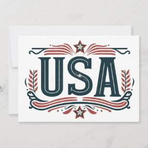 Cartes Pour Fêtes Annuelles Patriotique, États-Unis vintages