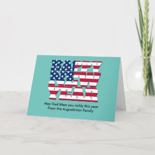 Cartes Pour Fêtes Annuelles Patriotique HEUREUX NOUVELLE ANNÉE Christian