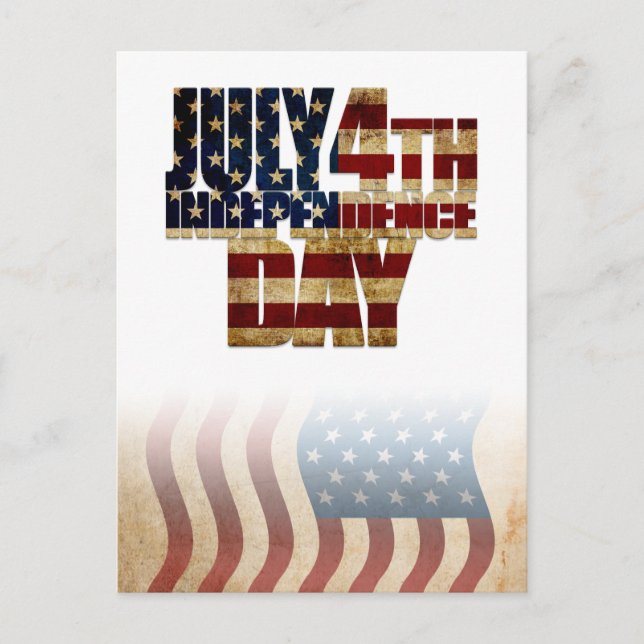 Cartes Pour Fêtes Annuelles Patriotique Juillet 4 (Devant)