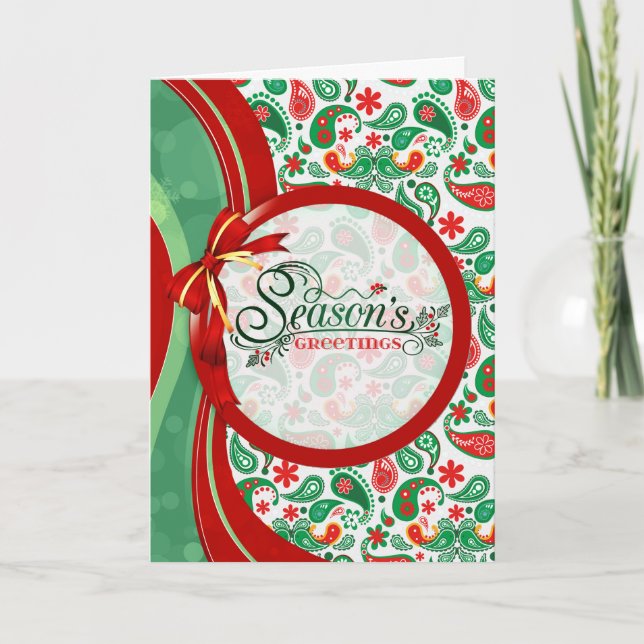Cartes Pour Fêtes Annuelles Patters de Season (Devant)