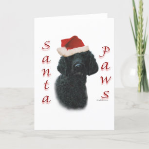 Cartes Pour Fêtes Annuelles Pattes de Père Noël de caniche