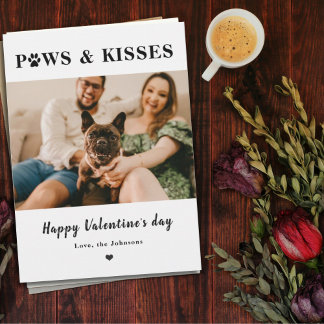 Cartes Pour Fêtes Annuelles Pattes et baisers de la Saint-Valentin photo de co
