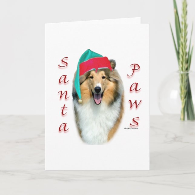 Cartes Pour Fêtes Annuelles Pattes (rugueuses) de Père Noël de colley (Devant)