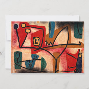 Cartes Pour Fêtes Annuelles Paul Klee - Ubermut Exuberance, abstract art
