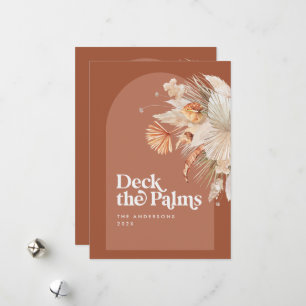 Cartes Pour Fêtes Annuelles Paume bohème séché de Noël Ho