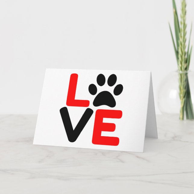 CARTES POUR FÊTES ANNUELLES PAW D'AMOUR (Devant)