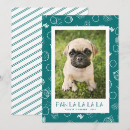 Cartes Pour Fêtes Annuelles Paw La La La | Photo pour animaux