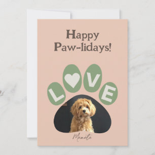 Cartes Pour Fêtes Annuelles Paw pour bébé fourrure bien-aimée