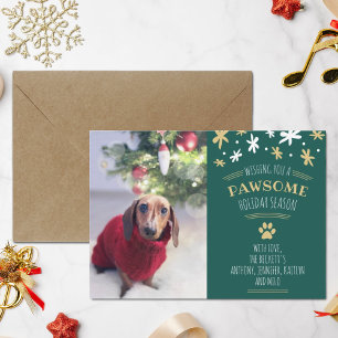 Cartes Pour Fêtes Annuelles Pawsome Holiday Season Pet Holiday