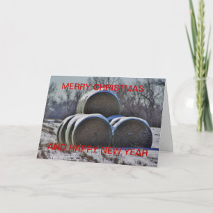 Cartes Pour Fêtes Annuelles PAYS HAYBALE CHRISTMAS CARDCard