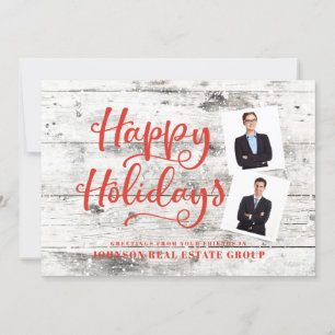 Cartes Pour Fêtes Annuelles Pays Rustique Joyeux Joyeux Vacances   Salutations