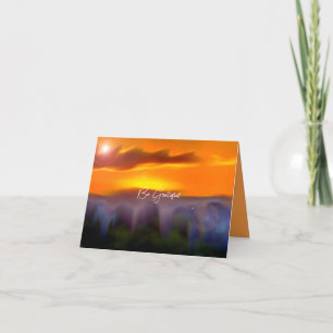 Cartes Pour Fêtes Annuelles Paysage Abstrait orange minimum être gracieux v2.1