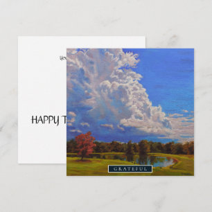 Cartes Pour Fêtes Annuelles Paysage Art avec beau ciel bleu