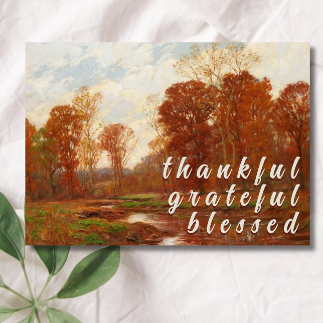 Cartes Pour Fêtes Annuelles Paysage d'automne branché et gracieux (Créateur téléchargé)