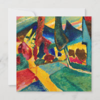 Paysage de Kandinsky avec deux peupliers