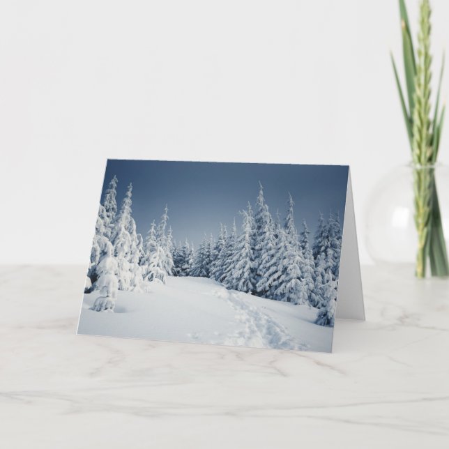 Cartes Pour Fêtes Annuelles Paysage d'hiver (Devant)