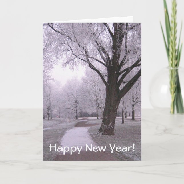 Cartes Pour Fêtes Annuelles Paysage d'hiver (Devant)