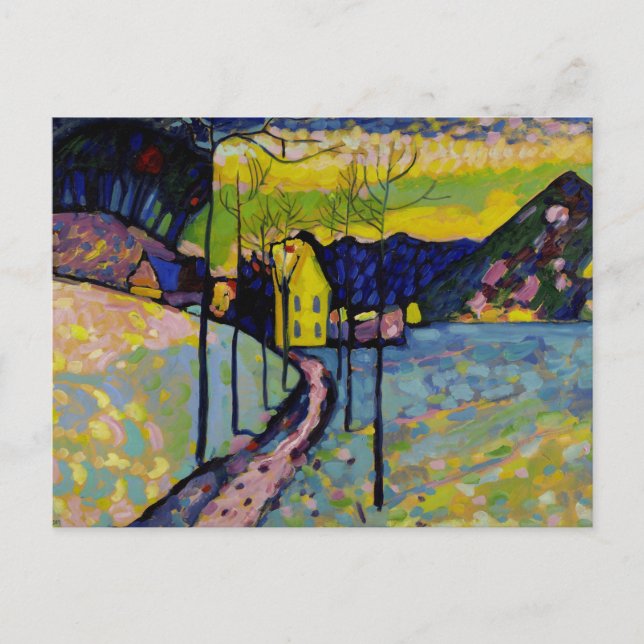 Cartes Pour Fêtes Annuelles Paysage d'hiver par Wassily Kandinsky (Devant)