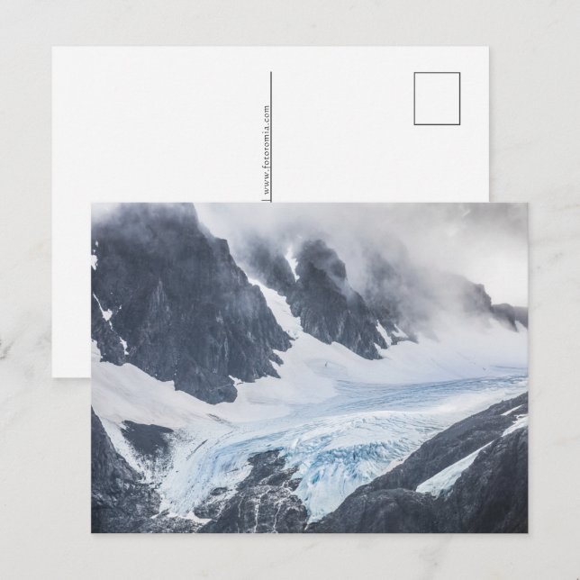 Cartes Pour Fêtes Annuelles Paysage du glacier Lyngen (Devant / Derrière)