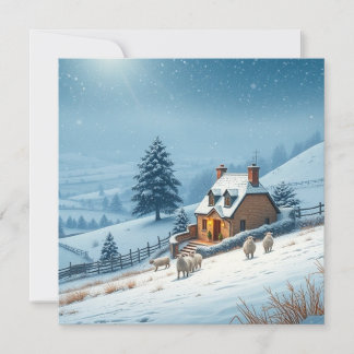Cartes Pour Fêtes Annuelles Paysage hivernal britannique 