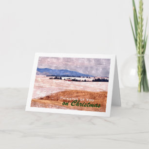 Cartes Pour Fêtes Annuelles Paysage hivernal de la Palouse d'Idaho, Noël