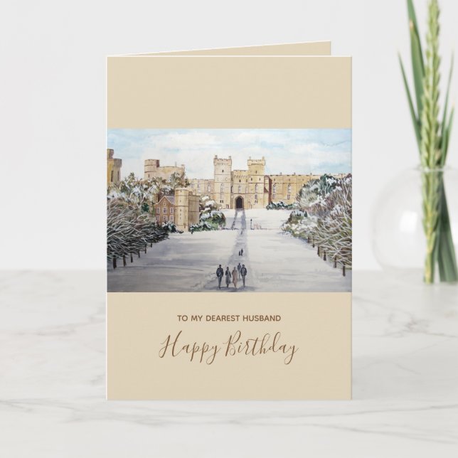 Cartes Pour Fêtes Annuelles Paysage hivernal du château de Windsor (Devant)