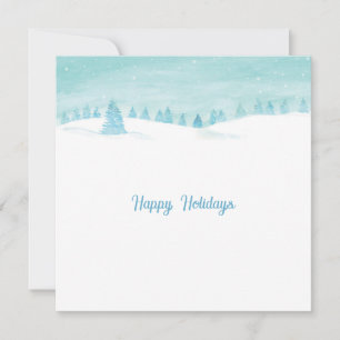 Cartes Pour Fêtes Annuelles Paysage hivernal enneigé avec des épicéas heureux