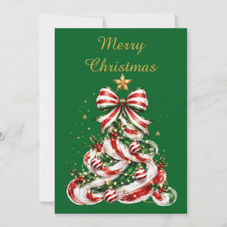 Cartes Pour Fêtes Annuelles Paysage hivernal fantaisiste à l'aquarelle pour le