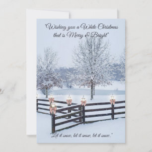 Cartes Pour Fêtes Annuelles Paysage hivernal serein aux arbres enneigés