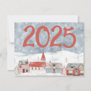 Cartes Pour Fêtes Annuelles Paysage Hygge 2024 Nouvel An